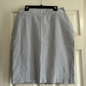 Brooks Brothers Seersucker Knee-Length Pencil Skirt